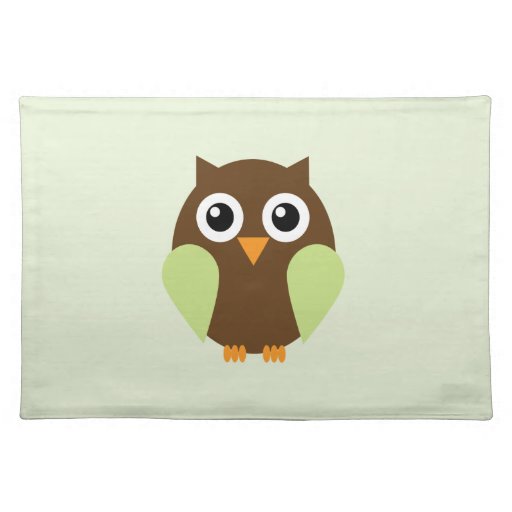 Green Owl Place Mats