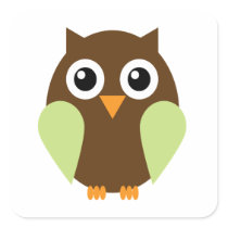 Green Owl Sticker