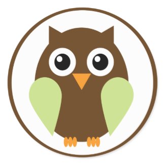 Green Owl sticker