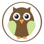 Green Owl Sticker