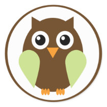 Green Owl Sticker