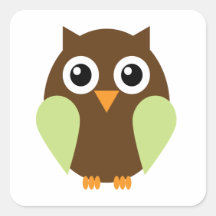 Green Owl Sticker