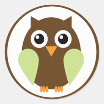 Green Owl Sticker