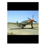 Green P51 Mustang Taxiing_WWII Planes Postcard