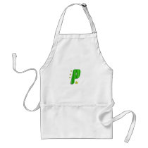 green P monogram aprons