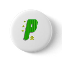 green P monogram buttons