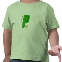 green P monogram t-shirts