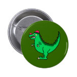 Green Pachycephalosaurus Button