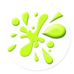 Green Paint Splodge Stickers