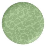 Green Paisley. plates