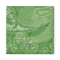 Green Paisley Magnet