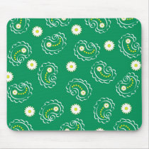 Green paisley - Mousepad