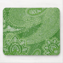 Green Paisley Mousepad