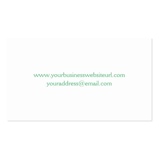 Green Palette Urban Style Personal Business Cards (back side)