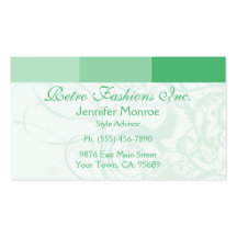 Green Palette Urban Style Personal Business Cards
