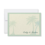 Green Palm Tree Wedding RSVP Invitations