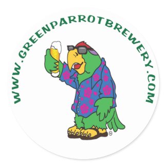 Green Parrot Brewery Sticker sticker