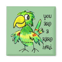 Green Parrot Magnet by zooogle Green Parrot Magnet