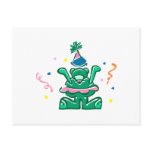 Green Party Bear Post Cards