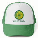 GREEN PARTY hats by candidates2008show GREEN PARTY hats