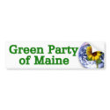 Green Party of Maine bumper sticker bumper stickers
