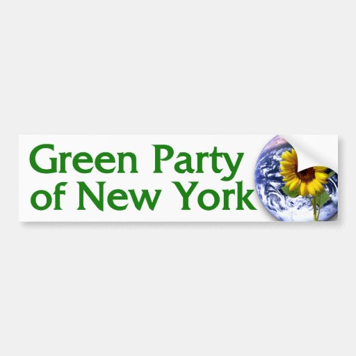 Green Party of New York bumper sticker