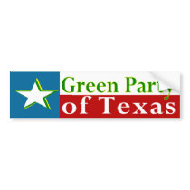 Green Party of Texas Bumper Sticker bumper stickers