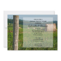 Green Pastures Country Couples Wedding Shower Announcements