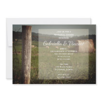 Green Pastures Country Rehearsal Dinner Invitation