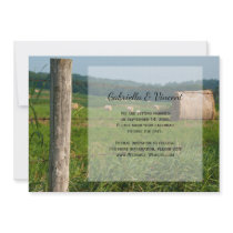 Green Pastures Country Wedding Save the Date Personalized Invite