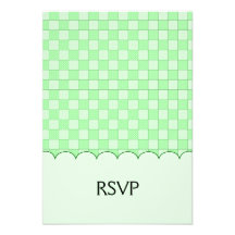 Green Patchwork Pattern Invitations