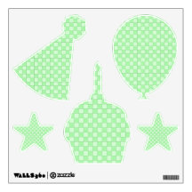 Green Patchwork Pattern Wall Graphic