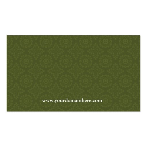 Green Pattern Business Card (back side)