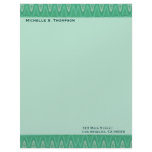 green pattern letterhead
