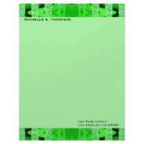green pattern letterhead by DonnaGraysonAbstract green pattern letterhead