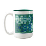 Green Pattern Patchwork Mug