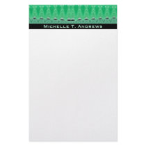 green pattern stationery