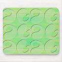 green patterned mousepad