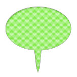 Green Patterned. Oval Cake Topper