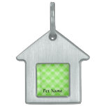 Green Patterned. Pet ID Tags
