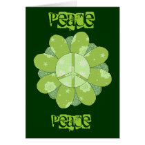 Green Peace Flower cards