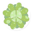 Green Peace Flower stickers by orsobear Green Peace Flower stickers