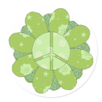 Green Peace Flower stickers by orsobear Green Peace Flower stickers
