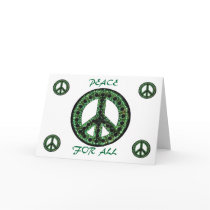 green peace for all greeting card