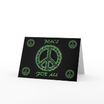 green peace for all greeting card