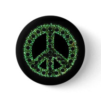 green peace sign button