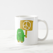 Green peace sign coffee mugs