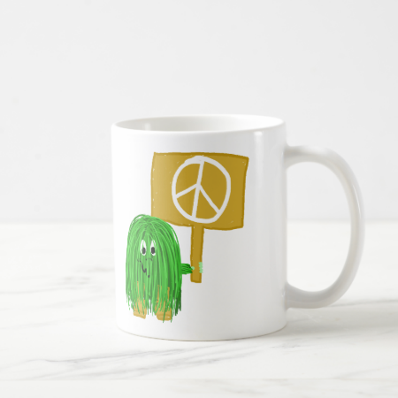 Green peace sign coffee mugs