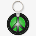 green peace sign keychains by bashaa green peace sign keychains