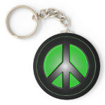 green peace sign keychains